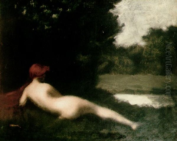 Odalisque Oil Painting by Jean Jacques Henner