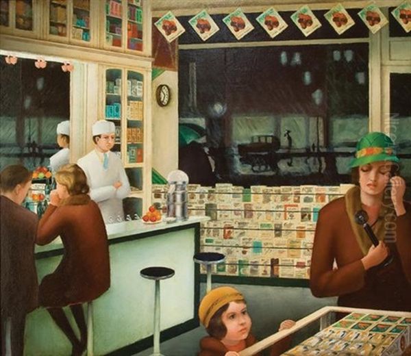 Drug Store Oil Painting by Wilhelm Henning