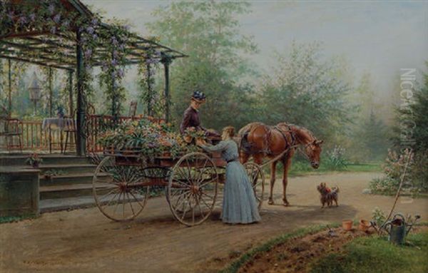 Flower Seller Oil Painting by Edward Lamson Henry
