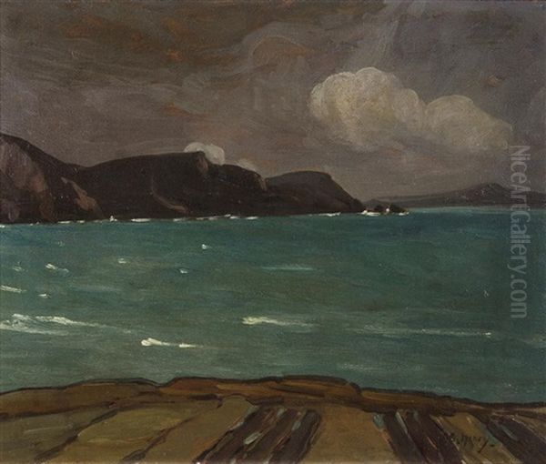 Coastal Scene Oil Painting by Grace Henry