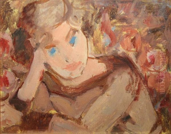 Portrait Of A Girl Oil Painting by Grace Henry