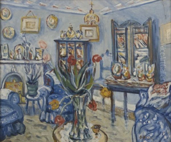 Interior Oil Painting by Grace Henry