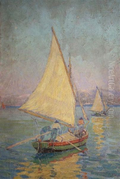 Sailing Boats At Chioggia, Venice Oil Painting by Grace Henry