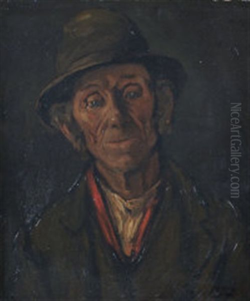 Old Achill Man (study) Oil Painting by Grace Henry
