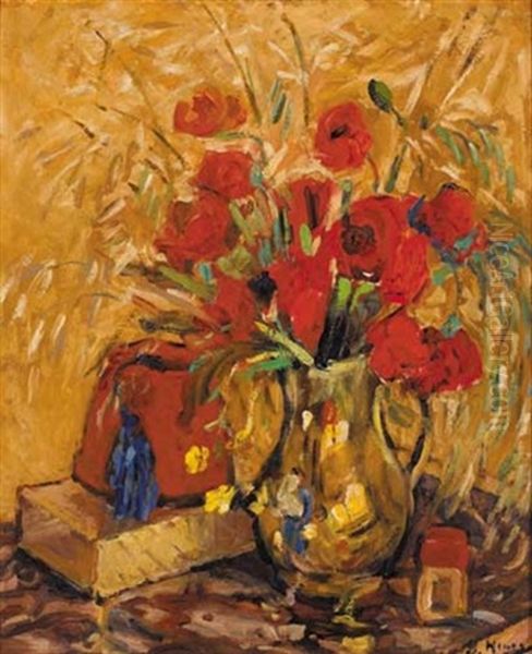 Still Life With Poppies Oil Painting by Grace Henry