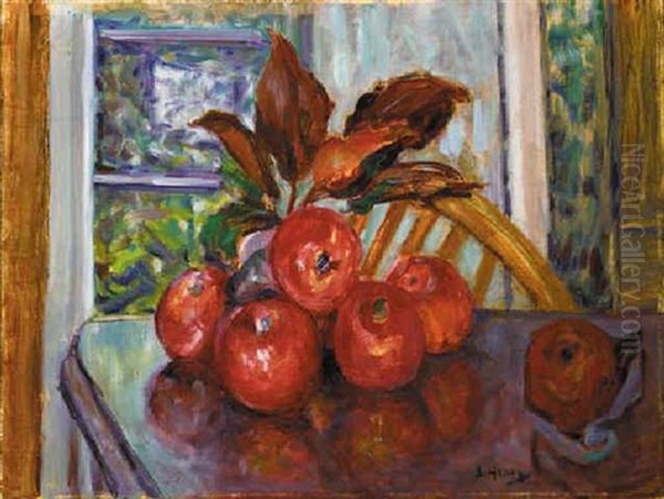 Red Apples Oil Painting by Grace Henry