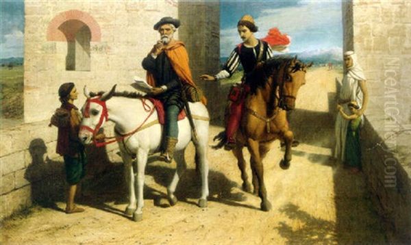 The New World In The West For Spain Or For England Oil Painting by John Rogers Herbert