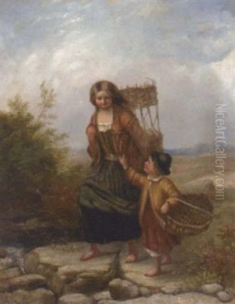 Going For Peat Oil Painting by Sydney Herbert