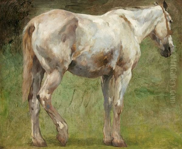 Stehender Schimmel Oil Painting by Thomas Ludwig Herbst