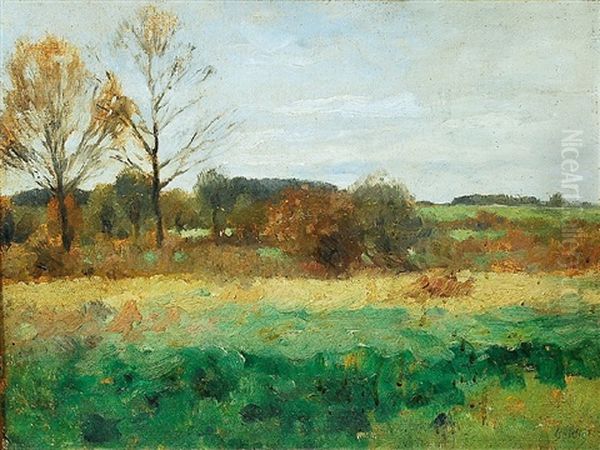 Landschaft Mit Baumen Oil Painting by Thomas Ludwig Herbst