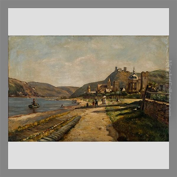 Sunday Stroll Oil Painting by Heinrich Hermanns