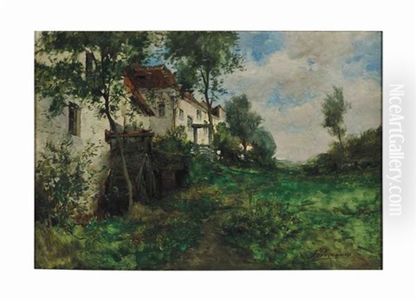Summer Landscape; And A Companion Painting Oil Painting by Paul Hermanus