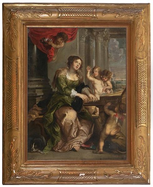 Santa Cecilia Oil Painting by Willem van Herp the Elder