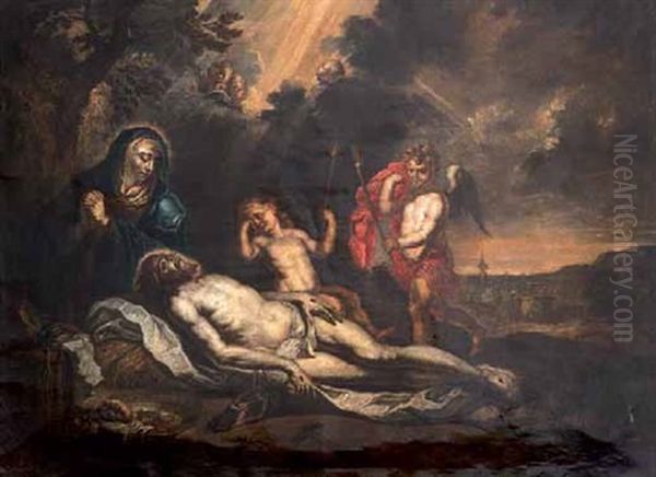 Llanto Sobre Cristo Muerto Oil Painting by Willem van, the Elder Herp