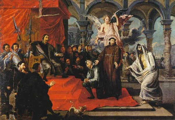 Bilocacion De San Antonio Oil Painting by Willem van Herp the Elder