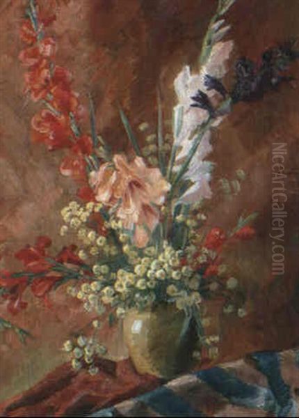 Blumenstilleben Oil Painting by Caspar Josef Herrmann