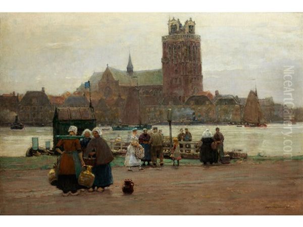 Blick Auf Dordrecht Oil Painting by Hans Herrmann