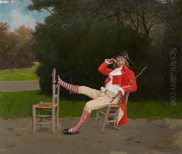 The Cynical Beau Oil Painting by Leo Herrmann