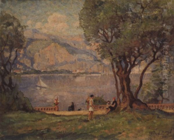 Beaulieu-sur-mer Oil Painting by Jules-Alfred Herve-Mathe