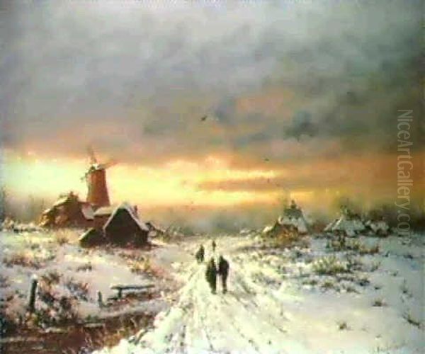 Heimkehr Oil Painting by Friedrich Josef Nicolai Heydendahl