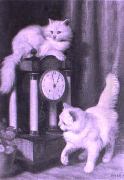 Lunch Time Oil Painting by Arthur Heyer