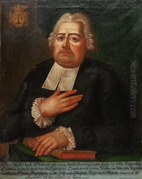 Bildnis Josef Jgnati Stockman Oil Painting by Joseph Heymann