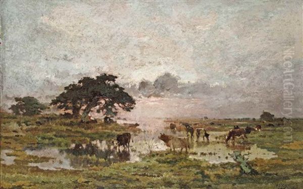 Marais En Campine Oil Painting by Adrien Joseph Heymans