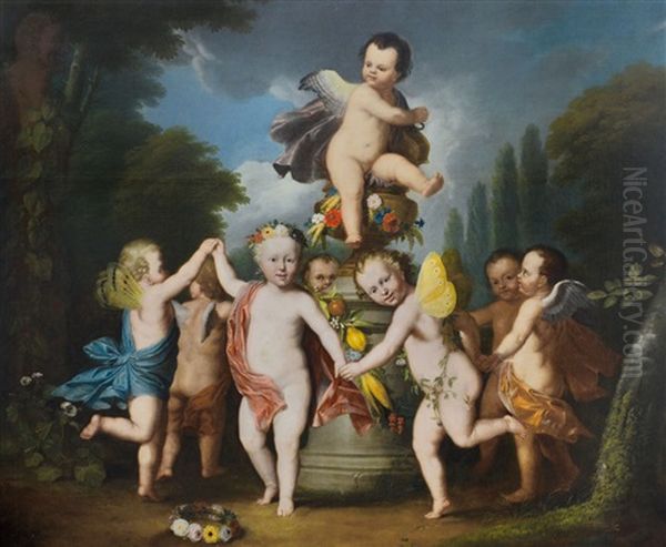 Allegoria Del Principe Carlo Francesco Oil Painting by Joseph Hickel