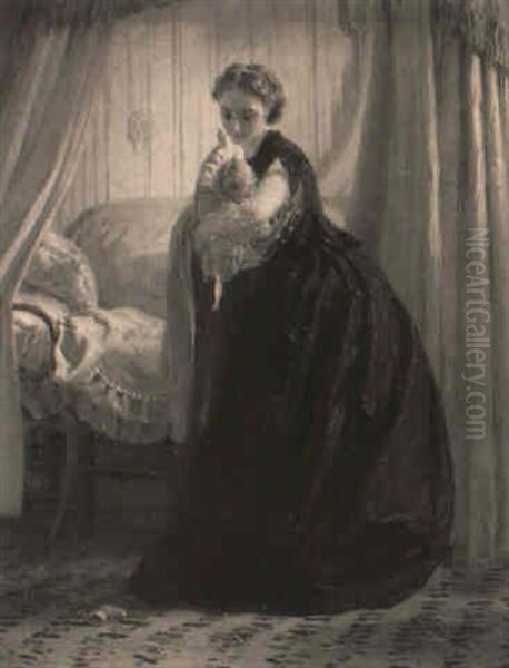La Nourrice Oil Painting by George Elgar Hicks