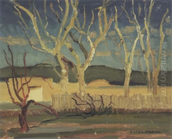 Bak Trees Oil Painting by Victor William Higgins