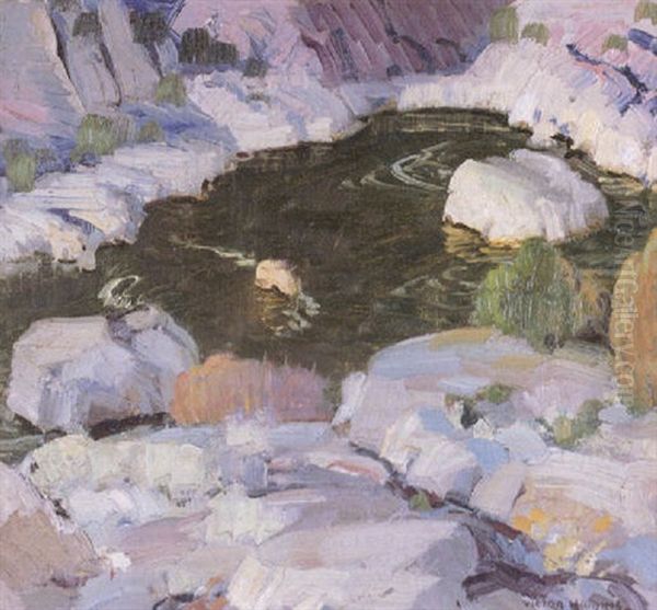 Pool In The Rio Grande Oil Painting by Victor William Higgins