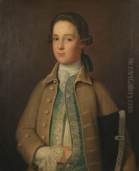 Portrait Of A Young Man In A Buff Colored Vest Oil Painting by Joseph Highmore