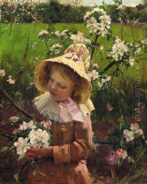 The Blossom Picker Oil Painting by Thomas Hill