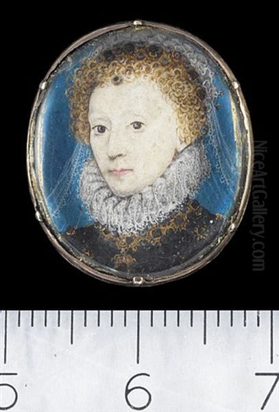 Portraits Of Elizabeth I (+ Robert Dudley; Pair) Oil Painting by Nicholas Hilliard