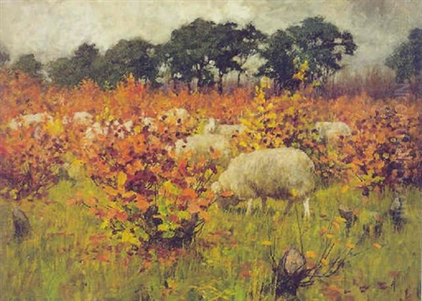 The Colors Of Fall Oil Painting by George Hitchcock