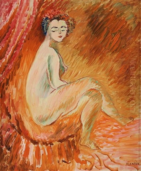 Female Act Oil Painting by Sigrid (Maria) Hjerten