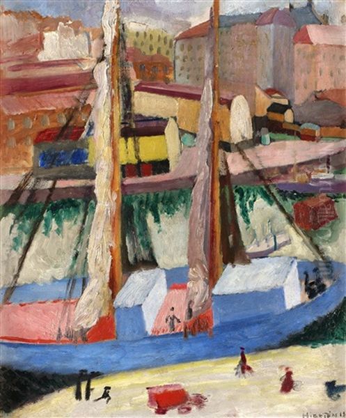 Den Bla Skutan Oil Painting by Sigrid (Maria) Hjerten