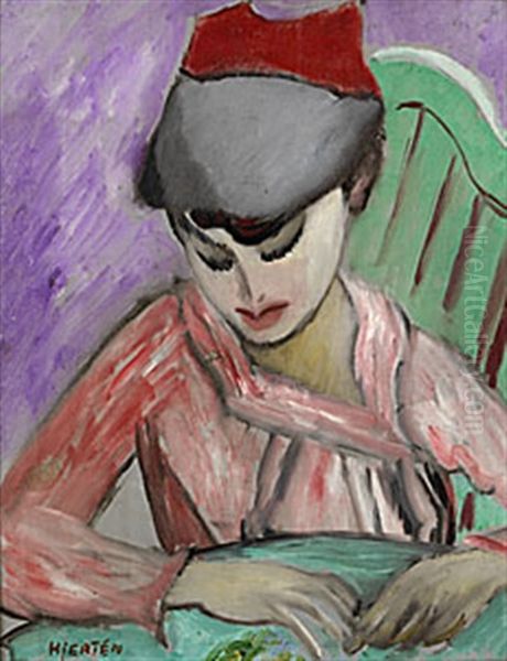 Ivan Med Pappersmossan Oil Painting by Sigrid Hjerten