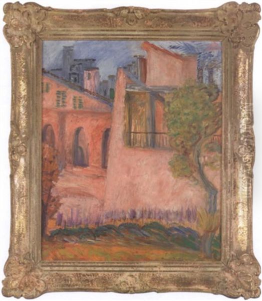 Sydlandsk Stadsvy Oil Painting by Sigrid (Maria) Hjerten