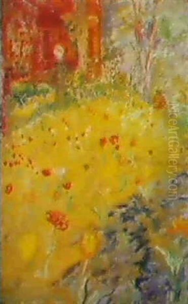 Forar I Haven Oil Painting by Sigrid Hjerten