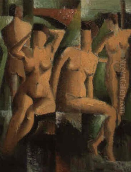 Femmes Nues Assises Oil Painting by Pierre Hode