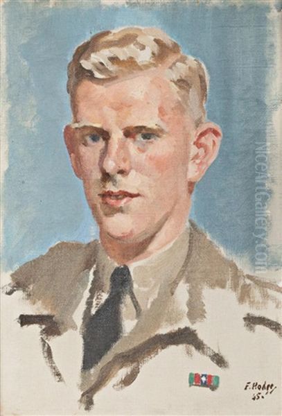 Portrait Of Joe Sherwood Oil Painting by Francis Edwin Hodge