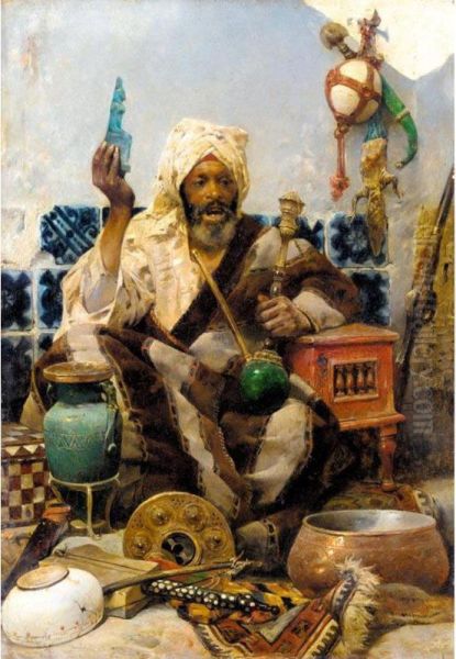 Marchand Oriental Oil Painting by Charles Bargue