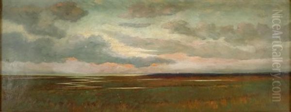 Cape Cod Marshes Oil Painting by Arthur Hoeber