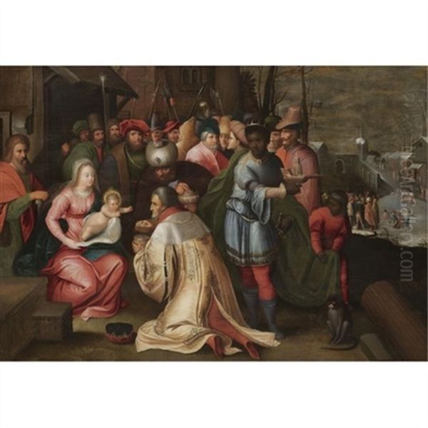 The Adoration Of The Magi Oil Painting by Kasper or Gaspar van den Hoecke