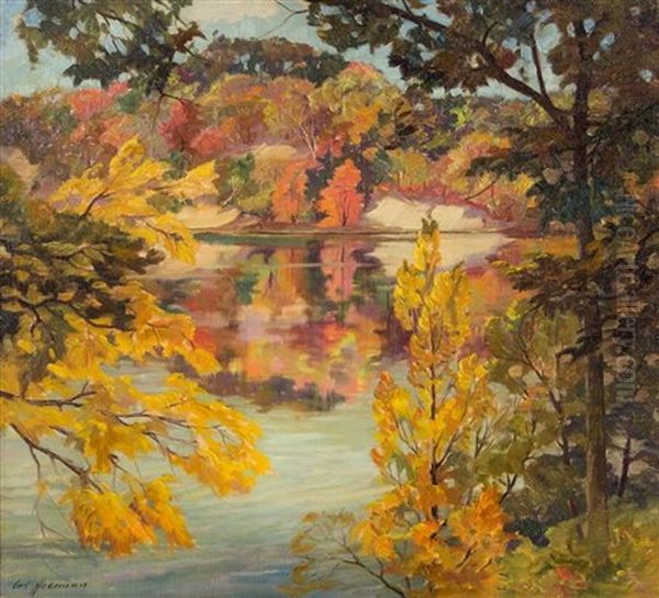Untitled Oil Painting by Carl Hoerman