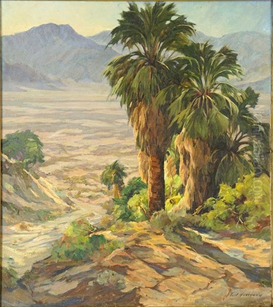 Curtis Palms Oil Painting by Carl Hoerman