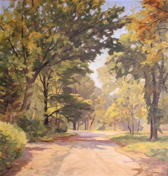 A Saugatuck Idyll Oil Painting by Carl Hoerman