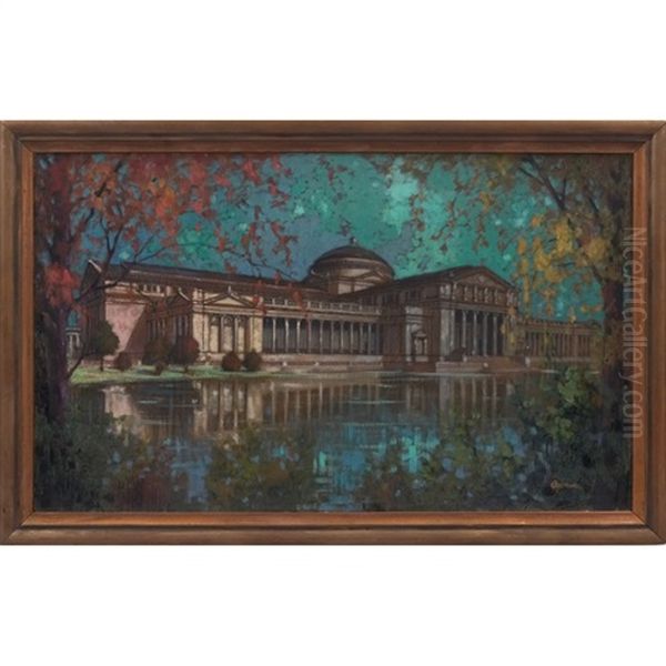 Old Field Museum Oil Painting by Carl Hoerman