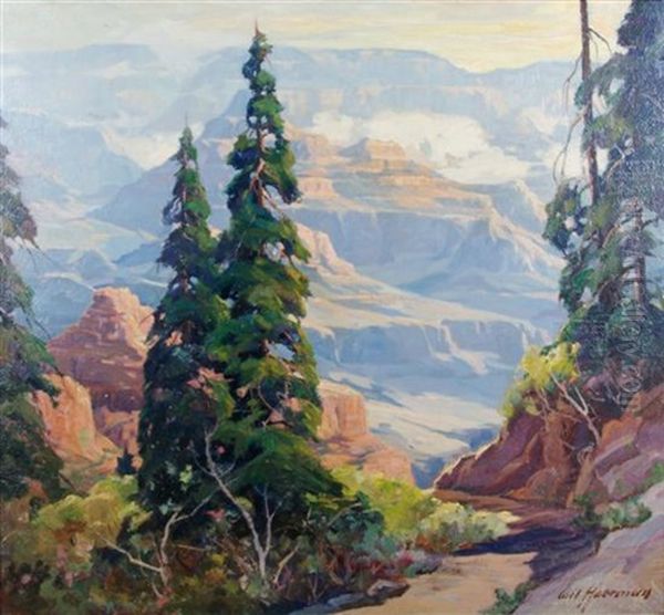 View Of The Grand Canyon Oil Painting by Carl Hoerman